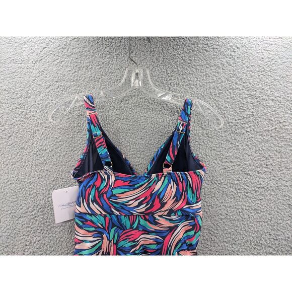 *NEW* Dolfin Aquashape Women's Wrap Front Tankini Top Bliss Print sz Small - Picture 5 of 13